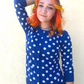 Women's Polka Dot Jacquard Sweater Cardigan MK3104 (S-L)