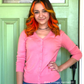 3/4 Sleeve V-Neck Button Down Knit Cardigan Sweater CO078 (S-L)