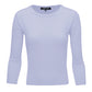 3/4 Sleeve Crewneck Soft Casual Lightweight Basic Solid Knitted Top MK3636 (S-XL)