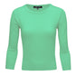 3/4 Sleeve Crewneck Soft Casual Lightweight Basic Solid Knitted Top MK3636 (S-XL)