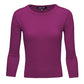 3/4 Sleeve Crewneck Soft Casual Lightweight Basic Solid Knitted Top MK3636 (S-XL)