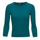 3/4 Sleeve Crewneck Soft Casual Lightweight Basic Solid Knitted Top MK3636 (S-XL)