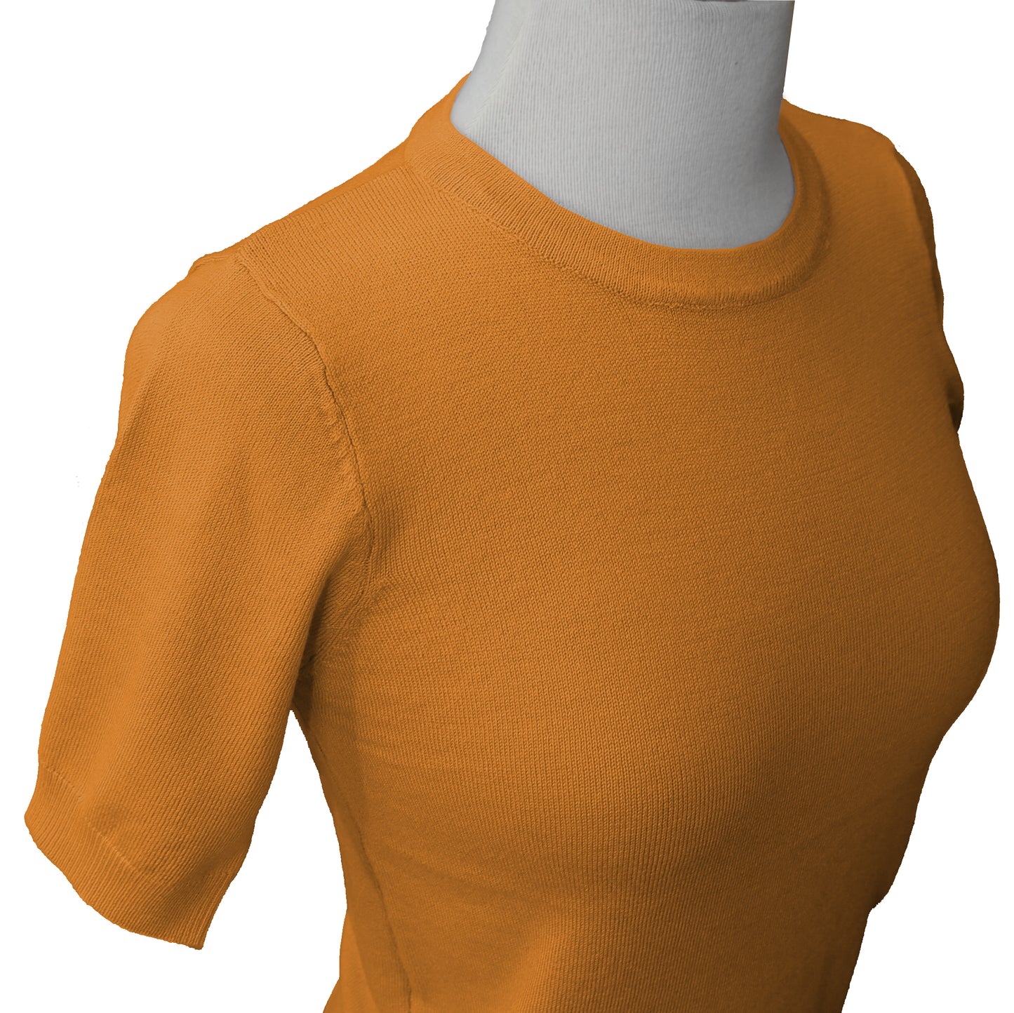 Half Sleeve Crewneck Lightweight Knitted Soft Pullover Tee MK3664 (S-XL)