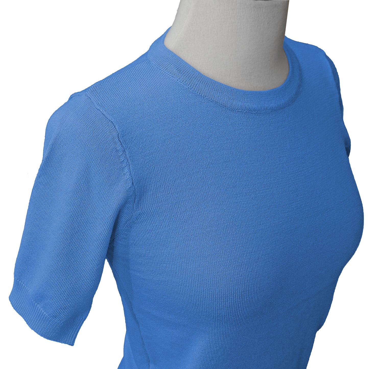 Half Sleeve Crewneck Lightweight Knitted Soft Pullover Tee MK3664 (S-XL)