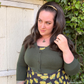 Women's Cropped Bolero 3/4 Sleeve V-Neck PLUS size Cardigan CO129PL (1X-3X)
