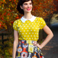 Puffed Cap Sleeve Polka Dot Jacquard Sweater MK3673 (S-L)
