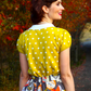Puffed Cap Sleeve Polka Dot Jacquard Sweater MK3673 (S-L)