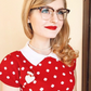 Puffed Cap Sleeve Polka Dot Jacquard Sweater MK3673 (S-L)