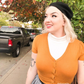 Short Sleeve V-Neck Cropped Bolero Plus Size Cardigan HB2137PL (1X-3X)