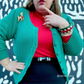 3/4 Sleeve Crewneck Crochet Knit Plus Size Cardigan Sweater MK3514PL (1X-3X)