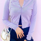 Long Sleeve Crewneck Gem Button Cropped Cardigan Sweater MK5502 (S-XL)