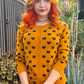3/4 Sleeve Crewneck Cat Pattern Stylish Cardigan Sweater MK3466 (S-L)