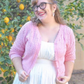 Lace Patterned V-Neck Scallop Hem Button Down Cardigan MK3659 (S-L)