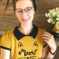 Women's Meow Cat Classic Contrast Collar Short Sleeve Casual Pullover Sweater MK3591MEOW (S-L)