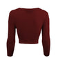 Women's Cropped Bolero 3/4 Sleeve V-Neck PLUS size Cardigan CO129PL (1X-3X)