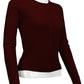 Women's Long Sleeve Crewneck Knit Cardigan Sweater MK0179 (S-L)