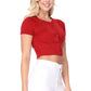 Short Sleeve Crewneck Cropped Bolero Cardigan Knit Sweater CB0536 (S-L)