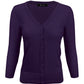 3/4 Sleeve V-Neck Button Down Knit Plus Size Cardigan Sweater CO078PL (1X-3X)