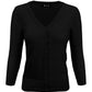 3/4 Sleeve V-Neck Button Down Knit Plus Size Cardigan Sweater CO078PL (1X-3X)