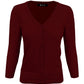 3/4 Sleeve V-Neck Button Down Knit Plus Size Cardigan Sweater CO078PL (1X-3X)