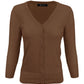 3/4 Sleeve V-Neck Button Down Knit Cardigan Sweater CO078 (S-L)