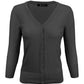 3/4 Sleeve V-Neck Button Down Knit Plus Size Cardigan Sweater CO078PL (1X-3X)