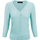 3/4 Sleeve V-Neck Button Down Knit Cardigan Sweater CO078 (S-L)