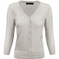 3/4 Sleeve V-Neck Button Down Knit Plus Size Cardigan Sweater CO078PL (1X-3X)