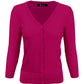 3/4 Sleeve V-Neck Button Down Knit Plus Size Cardigan Sweater CO078PL (1X-3X)