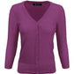 3/4 Sleeve V-Neck Button Down Knit Plus Size Cardigan Sweater CO078PL (1X-3X)
