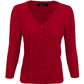 3/4 Sleeve V-Neck Button Down Knit Plus Size Cardigan Sweater CO078PL (1X-3X)
