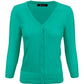 3/4 Sleeve V-Neck Button Down Knit Cardigan Sweater CO078 (S-L)