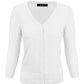 3/4 Sleeve V-Neck Button Down Knit Cardigan Sweater CO078 (S-L)