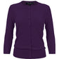 Women's 3/4 Sleeve Crewneck Knit Cardigan Sweater CO079 (S-L)