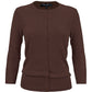 Women's 3/4 Sleeve Crewneck Plus Size Knit Cardigan Sweater CO079PL (1X-3X)