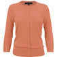 Women's 3/4 Sleeve Crewneck Plus Size Knit Cardigan Sweater CO079PL (1X-3X)