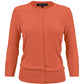 Women's 3/4 Sleeve Crewneck Plus Size Knit Cardigan Sweater CO079PL (1X-3X)