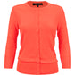 Women's 3/4 Sleeve Crewneck Plus Size Knit Cardigan Sweater CO079PL (1X-3X)