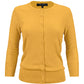 Women's 3/4 Sleeve Crewneck Plus Size Knit Cardigan Sweater CO079PL (1X-3X)