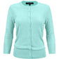 Women's 3/4 Sleeve Crewneck Plus Size Knit Cardigan Sweater CO079PL (1X-3X)