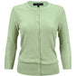 Women's 3/4 Sleeve Crewneck Knit Cardigan Sweater CO079 (S-L)