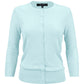 Women's 3/4 Sleeve Crewneck Knit Cardigan Sweater CO079 (S-L)