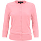 Women's 3/4 Sleeve Crewneck Plus Size Knit Cardigan Sweater CO079PL (1X-3X)