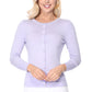Women's 3/4 Sleeve Crewneck Plus Size Knit Cardigan Sweater CO079PL (1X-3X)