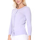 Women's 3/4 Sleeve Crewneck Plus Size Knit Cardigan Sweater CO079PL (1X-3X)