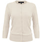 Women's 3/4 Sleeve Crewneck Knit Cardigan Sweater CO079 (S-L)