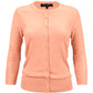 Women's 3/4 Sleeve Crewneck Plus Size Knit Cardigan Sweater CO079PL (1X-3X)