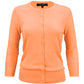Women's 3/4 Sleeve Crewneck Knit Cardigan Sweater CO079 (S-L)