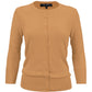 Women's 3/4 Sleeve Crewneck Knit Cardigan Sweater CO079 (S-L)