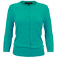 Women's 3/4 Sleeve Crewneck Knit Cardigan Sweater CO079 (S-L)